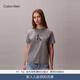 Calvin KleinJeans夏季女士休閑通勤ck字母印花純棉針織圓領(lǐng)內搭短袖T恤上衣