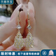 樂喵（LEMIAO）日韓鑲鉆鏤空水滴耳環女小眾設計感時尚耳扣耳墜氣質優雅輕奢耳飾 金色鏤空水滴耳扣A01-102