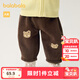 巴拉巴拉童裝寶寶褲子嬰兒長(cháng)褲秋冬兒童加絨褲休閑褲保暖男童女童 焦糖棕51126 90