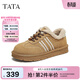 他她（TATA）棉鞋冬季厚底板鞋加絨毛毛德訓鞋休閑平底鞋CUD01DM5 棕黃（仿毛里） 38