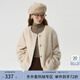 范思藍恩韓版仿皮草毛毛保暖時(shí)尚外套2024冬裝新款短外套14507 燕麥色 S