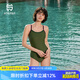 HSERNA泳衣女連體三角2026網(wǎng)紅時(shí)尚爆款游泳館競速專(zhuān)用游泳裝京東快遞 苔蘚綠 L （159-164cm）建議48-54kg
