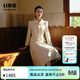 LIME【吉娜同款】朗姿/萊茵小香風(fēng)Amanda套裝赫本風(fēng)上衣高腰裙新款 米白色上衣追單4 M