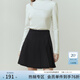 范思藍恩23FS11193 學(xué)院風(fēng)減齡百褶短裙女春秋季高腰a字半身裙子 黑色 S
