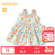 巴拉巴拉女童連衣裙寶寶裙子嬰兒公主裙夏裝兒童滿(mǎn)印洋氣甜美氣質(zhì) 白紅色調00316 100 cm