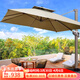 巢唯戶(hù)外遮陽(yáng)傘庭院傘別墅花園露臺大太陽(yáng)傘商用擺攤室外羅馬傘 3米方形+300斤可旋轉帶輪水箱