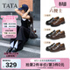 他她（TATA）樂(lè )福鞋女鞋秋季商場(chǎng)同款六便士時(shí)尚休閑新款黑色ETV01AA6 黑色 36