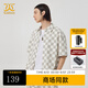 卡賓（CABBEEN）【棋盤(pán)格】商場(chǎng)同款牛仔短袖襯衫男2024夏季新款寬松潮牌襯衣 米白色12 L /175/50