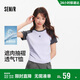 森馬（Semir）涼感T|短袖T恤女夏季撞色插肩袖褶皺刺繡小心機上衣101325100052