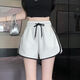 俏蘭緹（CIOLATI）短褲女夏季新款韓版灰色闊腿運動(dòng)短褲女學(xué)院風(fēng) 白色【版】 M 建議(85100斤)