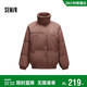 森馬（Semir）史努比系列羽絨服女立領(lǐng)寬松插肩袖2024冬三防外套109724113013