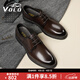VOLO犀牛正裝皮鞋男士商務(wù)德比鞋胎牛皮通勤鞋子男 棕色 42 
