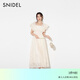 SNIDEL2025秋冬新品優(yōu)雅蕾絲鉤花荷葉邊小飛袖連衣裙SWFO254146 象牙白 M （1）