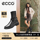 愛(ài)步（ECCO）厚底增高顯瘦騎士靴女 都市阿姆系列222083 黑色36