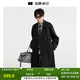 伯爵卓爾[發(fā)熱&抗皺]經(jīng)典通勤英倫風(fēng)衣外套男士長(cháng)款過(guò)膝大衣2025秋季新款 黑色 【II代升級-遠紅外發(fā)熱 / 抗皺】 M (170)