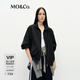 MO&Co.外套運動(dòng)風(fēng)雙開(kāi)頭拉鏈立領(lǐng)夾克松緊腰紅色 摩安珂 黑色 S 160