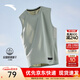 安踏（ANTA）速干背心丨運動(dòng)健身無(wú)袖T恤男夏季跑步冰絲涼感吸濕透氣打底衫 【升級版吸濕速干】豆灰色-4 時(shí)尚坎肩 L (175) 建議130-150斤