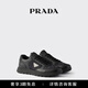 PRADA/普拉達【禮物】男士牛皮革和尼龍高幫運動(dòng)鞋鞋子 黑色-新款 39.5 （5.5）