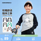 Converse匡威兒童t恤長(cháng)袖男童內搭打底衫女童上衣男童衣服純棉童裝長(cháng)袖T恤 巖嶺灰 140 /68 【建議身高128-140cm】