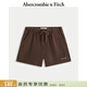 Abercrombie & Fitch美式抓絨百搭抽繩松緊腰運動(dòng)衛褲五分褲短褲25秋季男裝176-5450 棕色 L (180/86A)