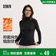 森馬（Semir）長(cháng)袖T恤女冬半高領(lǐng)發(fā)熱抑菌純色修身上衣顯瘦打底衫101724101005