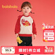 巴拉巴拉童裝衣服寶寶周歲禮服套裝嬰兒國風(fēng)元素貼布加絨萌