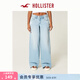 HOLLISTER美式vibe低腰闊腿牛仔褲25春夏女裝355-5393 破洞款，淺色 26 150/66A 2短版