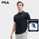 FILA 斐樂(lè )官方男子針織短袖POLO衫夏季新款時(shí)尚休閑商務(wù)上衣 傳奇藍-NV L 175/96A