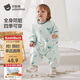 貝肽斯寶寶連體罩衣吃飯防水防臟嬰兒爬行輔食圍兜兒童圍裙爬爬服 雪原