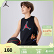 NIKE JORDAN耐克AJ童裝男童籃球背心夏季透氣兒童無(wú)袖T恤運動(dòng)上衣 正黑色 110 /52 【建議身高98-104cm】