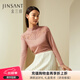 金三塔打底衫女真絲高領(lǐng)保暖小衫1NZF9C724 煙灰玫瑰9208 L