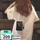 viney包包女包牛皮手機鏈條包洋氣單肩斜挎包生日禮物高級感送女友老婆
