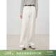 自巧小個(gè)子白色加絨直筒牛仔褲女2024冬裝新款高腰顯瘦休閑拖地褲 雅白色 XS (2碼)