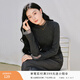 香影內搭針織衫女2026春季新款網(wǎng)紗拼接修身含羊毛粉色打底衫上衣 深灰 M 160/84A/95-110斤