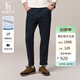 哈吉斯（HAZZYS）男裝 春秋款棉彈休閑褲男商務(wù)通勤男褲簡(jiǎn)約純色直筒褲ATDZP0CCX51