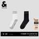 杰克·瓊斯（JACK&JONES）NBA聯(lián)名款字母圖案織花日常休閑百搭高筒襪男襪22531Q021 E43純黑色 M