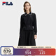 FILA 斐樂(lè )官方楊冪同款女子連衣裙時(shí)尚休閑寬松收腰翻領(lǐng)連身裙