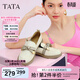 他她（TATA）通勤百搭樂(lè )福鞋春季新款方跟小皮鞋女一腳蹬單鞋WCPA1AA5 米白 35
