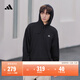 adidas休閑加厚毛圈連帽衛衣套頭衫男女秋冬阿迪達斯官方輕運動(dòng)   黑色   L