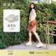 莎莎蘇【明星同款】春夏新款小奶糕厚底增高舒適德訓鞋女鞋小白鞋運動(dòng)鞋 珍珠白 【春/秋/冬推薦】 35