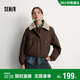 森馬（Semir）外套女冬季夾棉仿羊羔毛翻領(lǐng)oversize磨毛2025巴恩風(fēng)109725108014