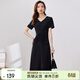 尚都比拉赫本風(fēng)連衣裙夏裝新款收腰顯瘦裙子氣質(zhì)女神范小黑裙 黑色 XL