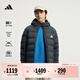 adidas 暖芯羽絨服 拒水防風(fēng)保暖鴨絨連帽休閑男裝秋冬阿迪達斯 黑色/白色   XL