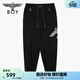 BOY LONDON春季男女同款潮牌梭織長(cháng)褲logo刺繡燈芯絨休閑褲N34012 黑色 M