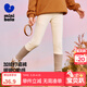 迷你巴拉【高腰打底褲】女童褲子九分高彈秋冬新款 奶白10501 120