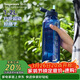 特百惠（Tupperware）水力瓶1.2L超大容量夏季戶(hù)外運動(dòng)水杯子帶吸管便攜冷水壺 夜海藍