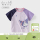 戴維貝拉（DAVE＆BELLA）【庫洛米聯(lián)名】?jì)和绦渖弦屡痶恤夏季新款寶寶衣服小童套頭衫 夢(mèng)幻紫【現貨】 120 cm（建議身高110-120cm）