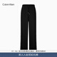 Calvin KleinJeans秋冬女士提花織帶抽繩腰c(diǎn)k抓絨休閑運動(dòng)褲衛褲針織長(cháng)褲 UB1-太空黑 S