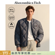 Abercrombie & Fitch男裝25秋冬新款菱格LOGO雙頭拉鏈棒球服羽絨服132-5193 藍色 M (180/100A)