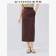 佐丹奴直筒長(cháng)裙女夏季新款純棉側開(kāi)叉松緊腰衛衣半身裙女13465234